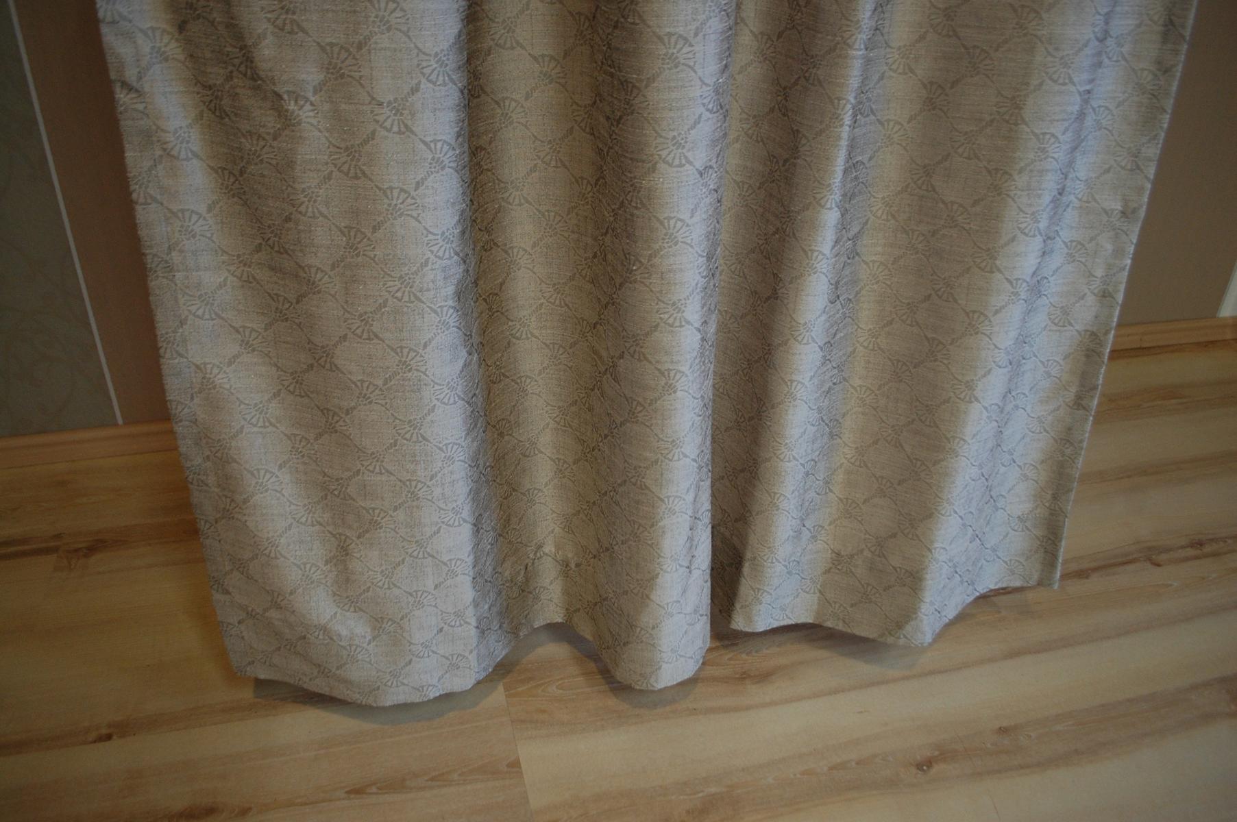 Gardine Vorhang Schlaufenschal Silk Allover 035 Beige 130x250 Cm