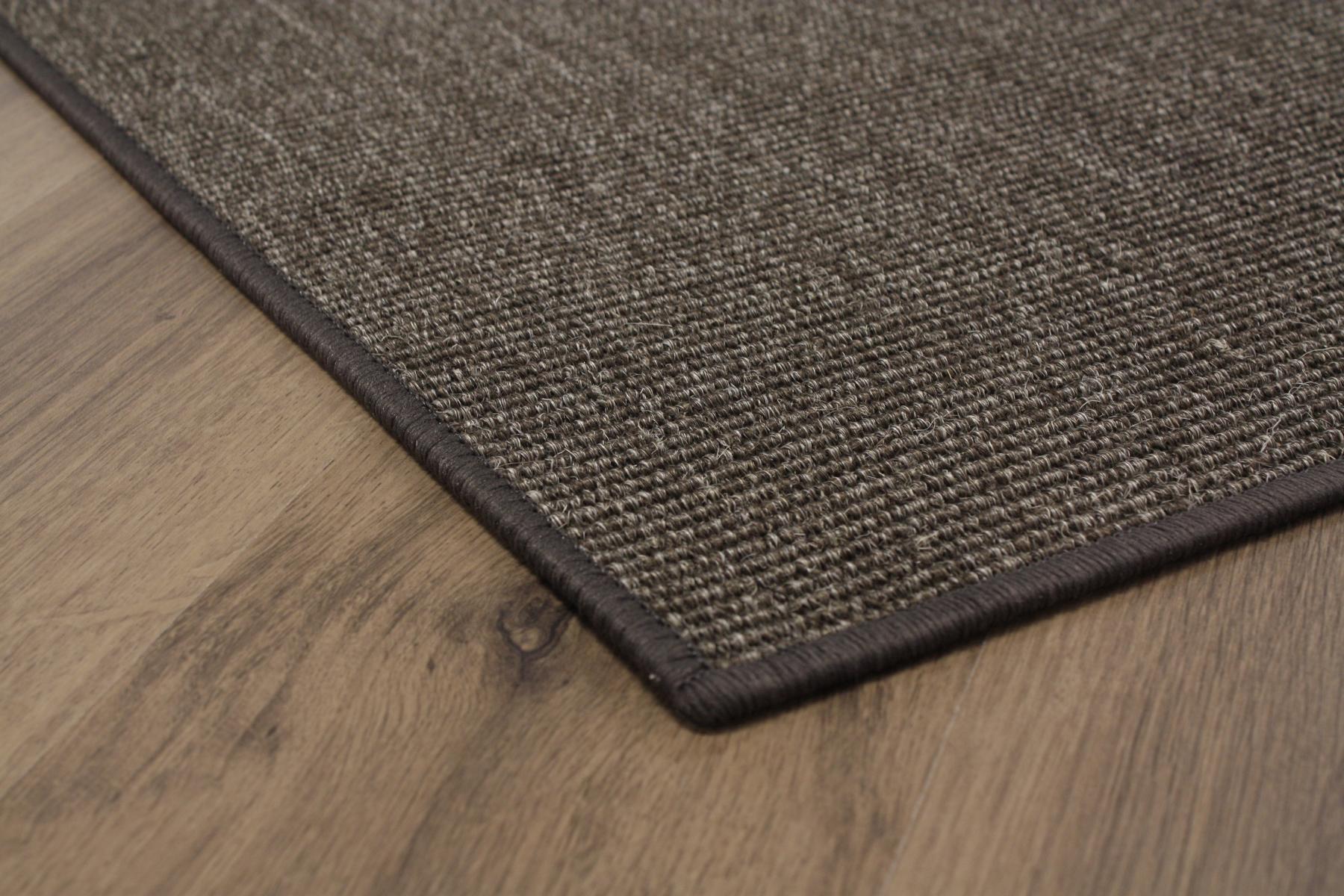 Sisal Teppich Umkettelt Anthrazit 100% Sisal Gekettelt Verschiedene Größen