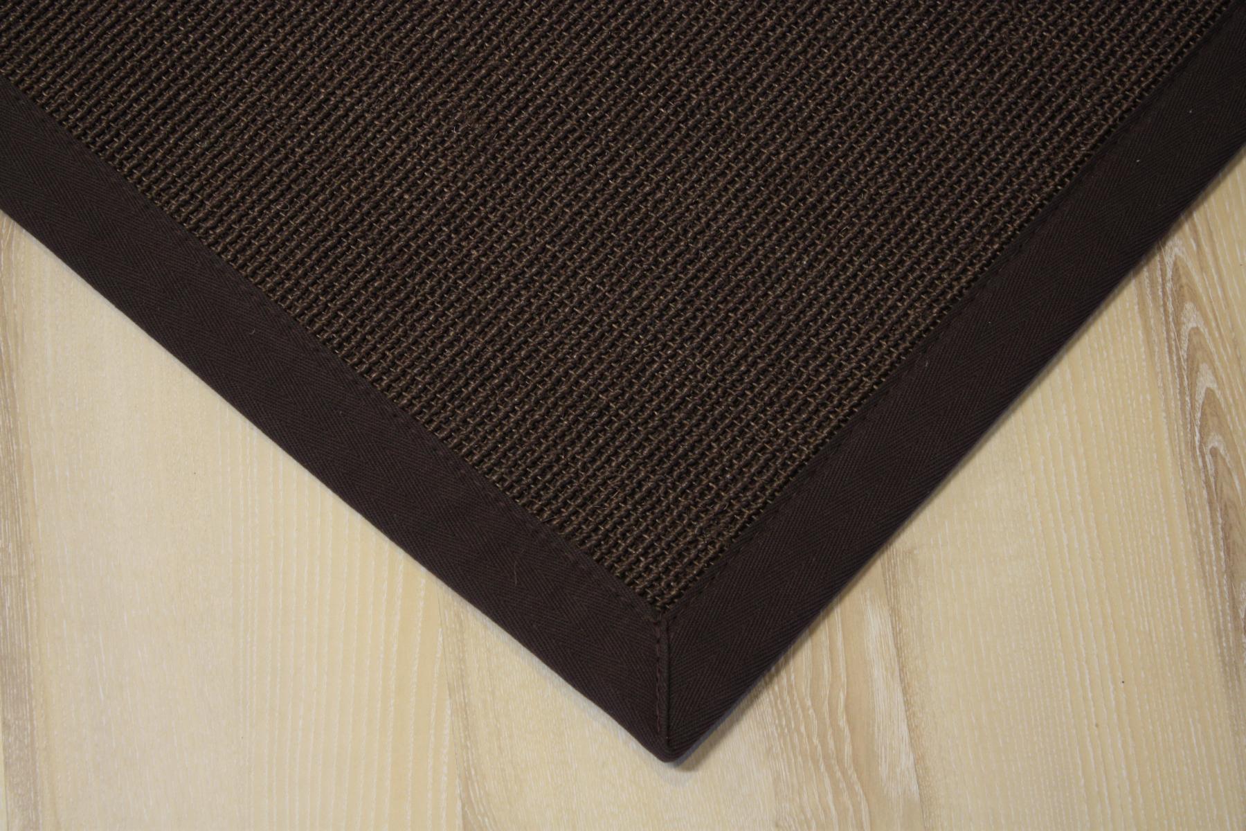 Sisal Teppich Salvador Mit Bordure Dunkel Braun 300x400 Cm 100